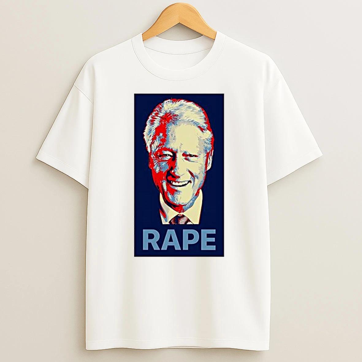 Bill Clinton Rape Record Graphic T Shirt