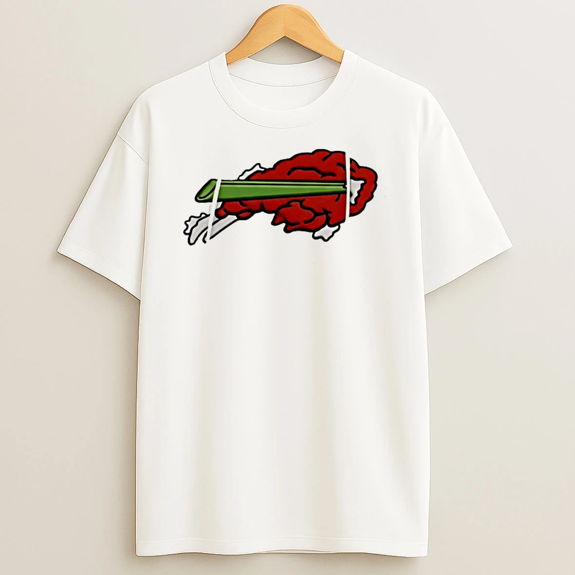 Bills Football Fried Wings Print Waffle T Shirt