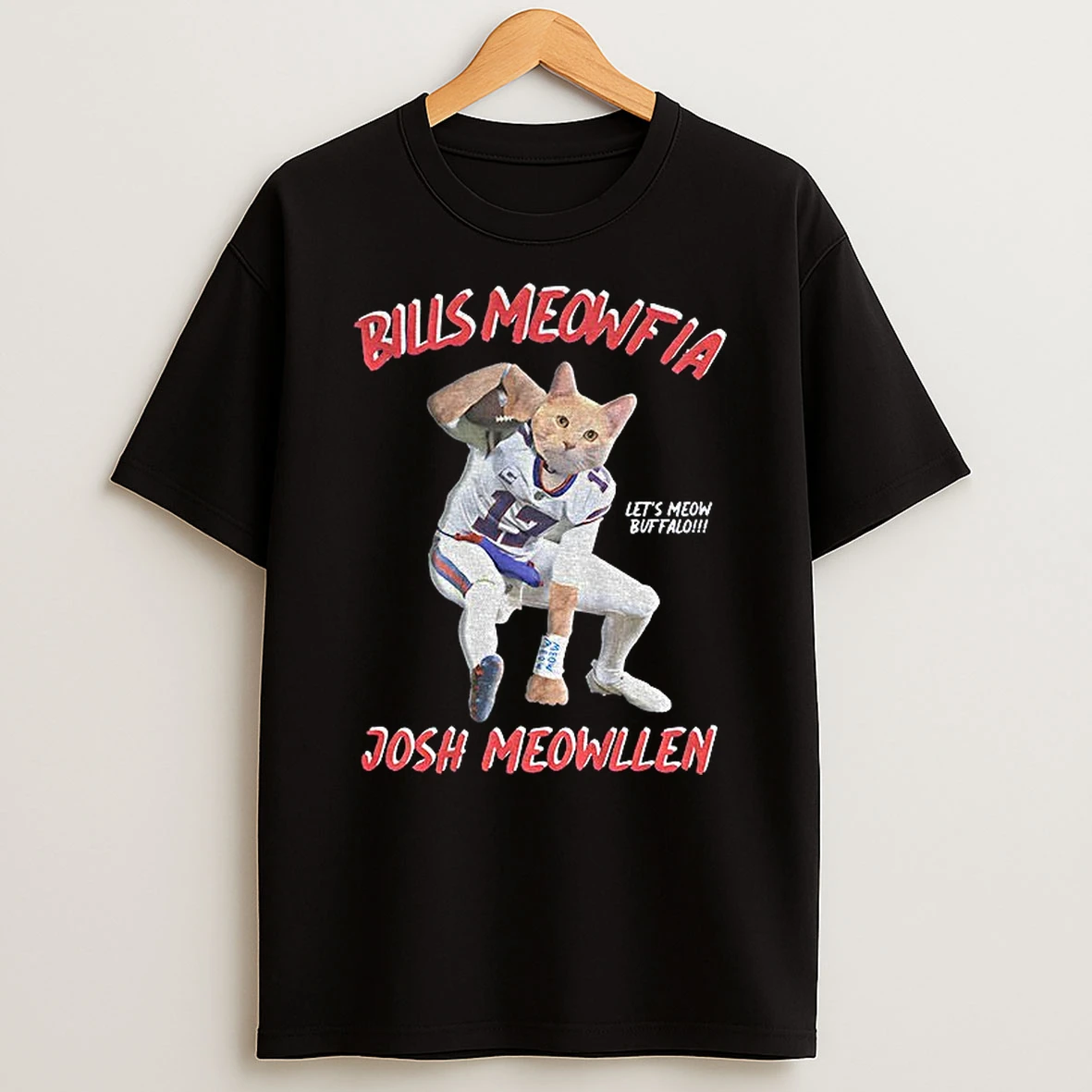 Bills Meowfia Josh Meowllen Josh Allen Buffalo Bills Nfl Football Lets Meow Buffalo T Shirt
