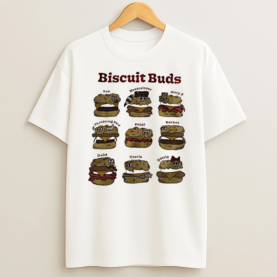 Biscuit Buds Ron Mountaineer Mary B Thundering Herd Peppi T Shirt