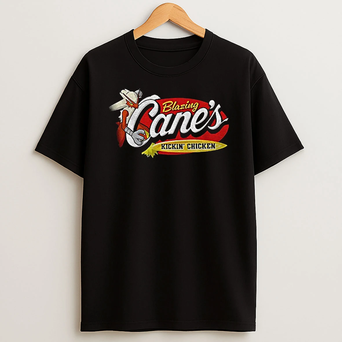 Blazing Canes Kickin Chicken Logo T Shirt