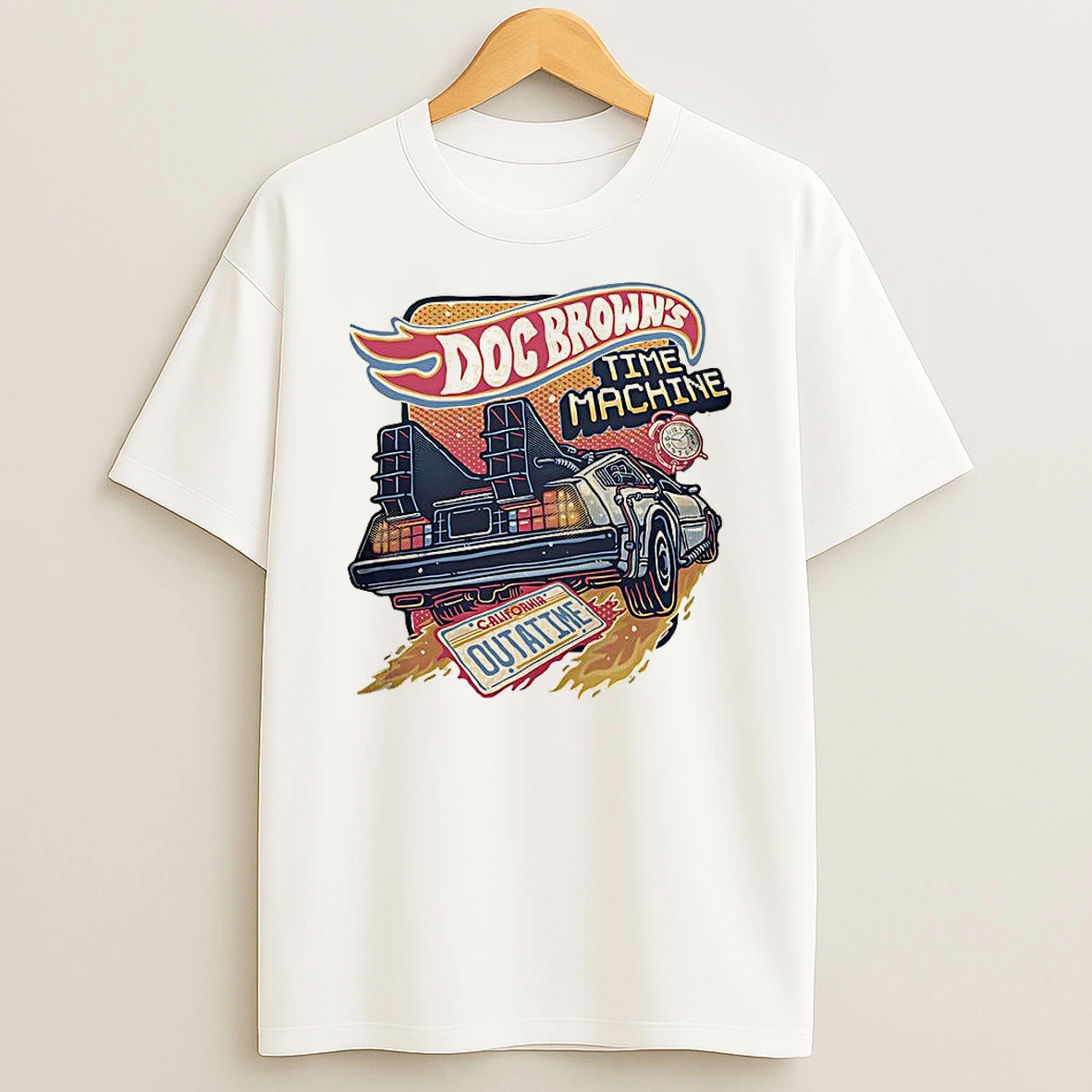 Blazing Time Machine Back To The Future Doc Browns Retro T Shirt