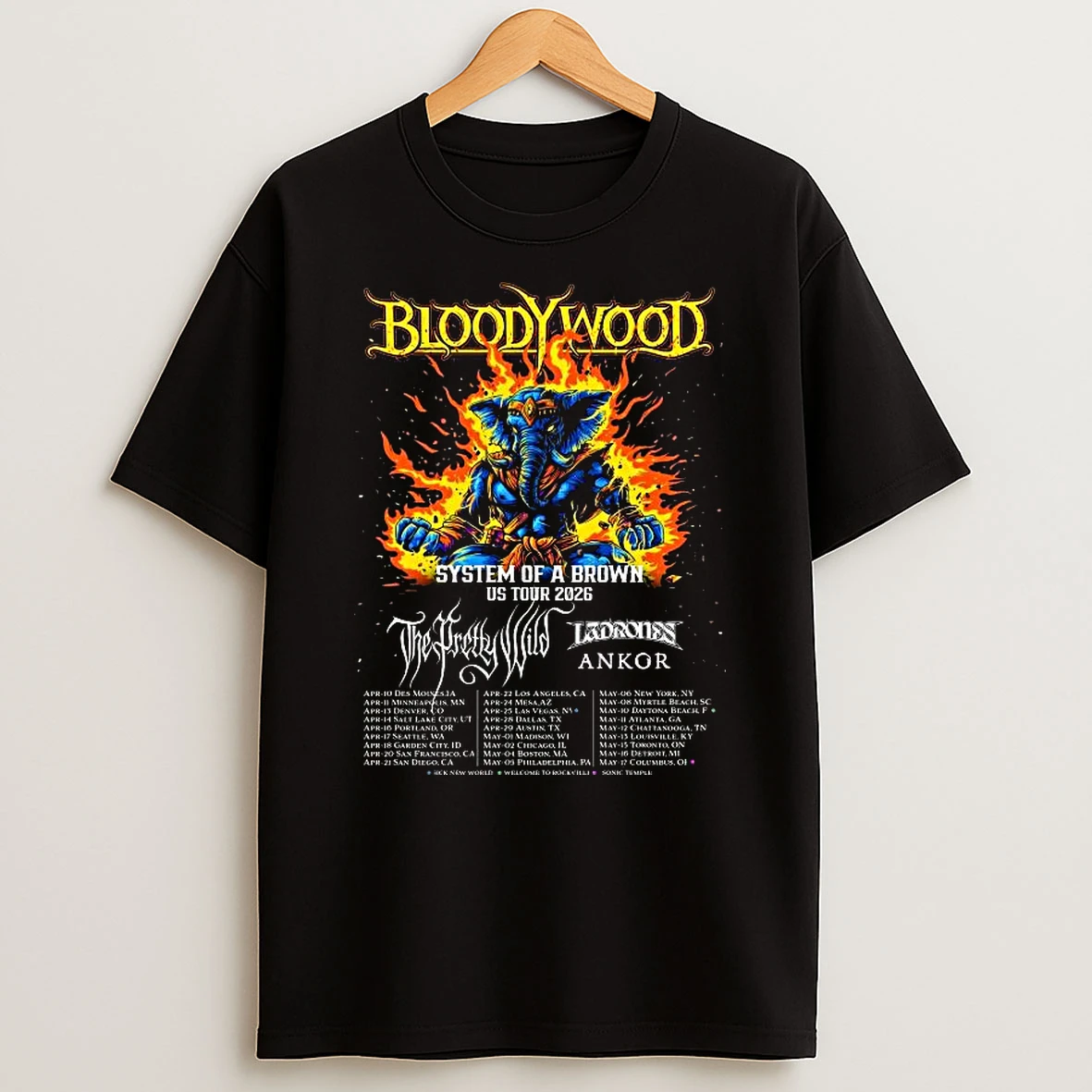Bloodywood Usa Tour Spring 2026 T Shirt