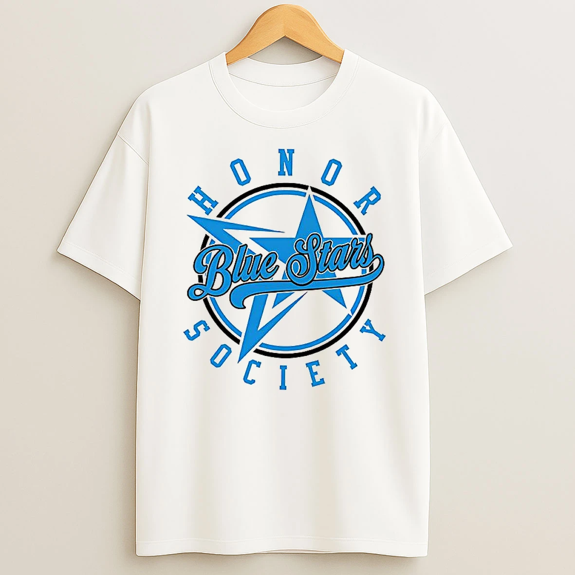 Blue Stars Honor Society Logo T Shirt