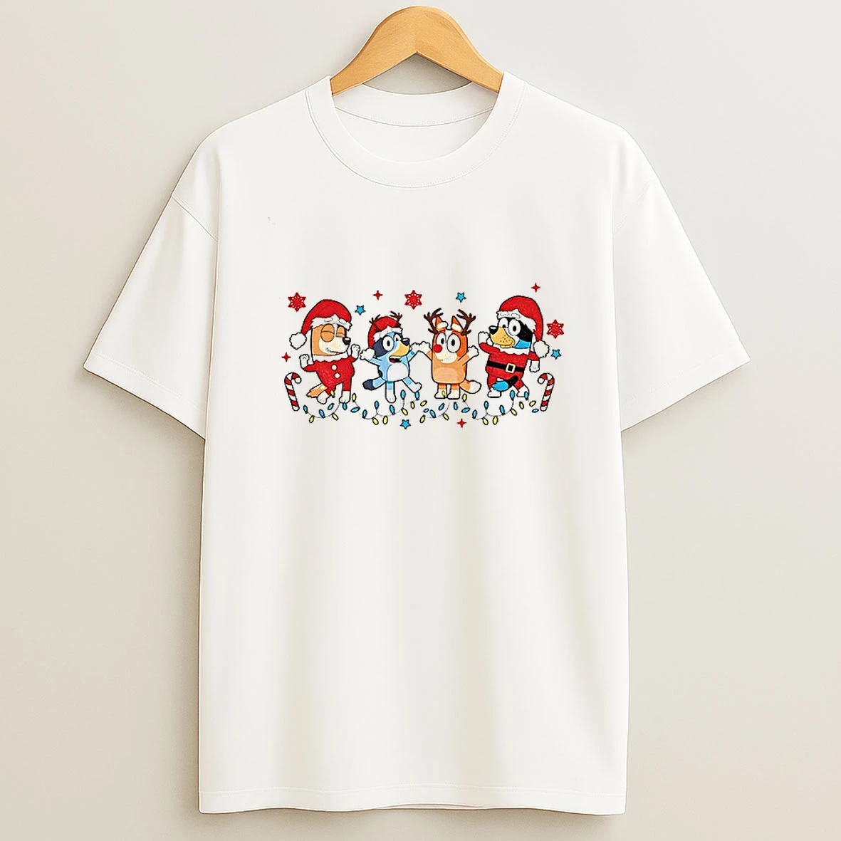 Bluey Family Santa Winter Merry Christmas 2025 T Shirt