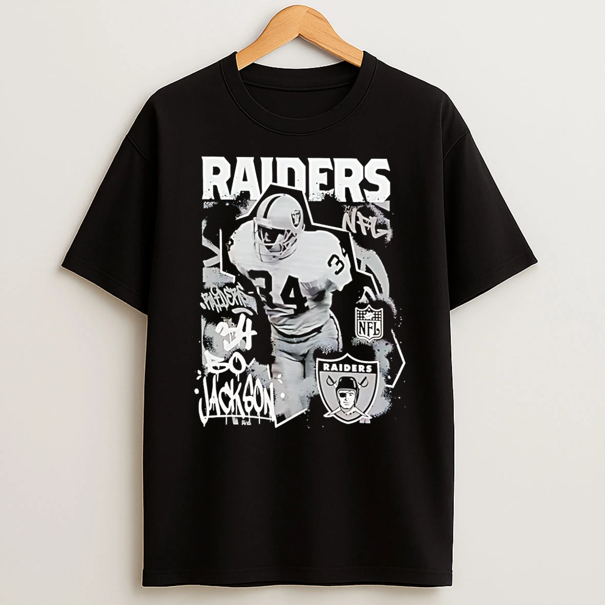 Bo Jackson Las Vegas Raiders Star Player T Shirt