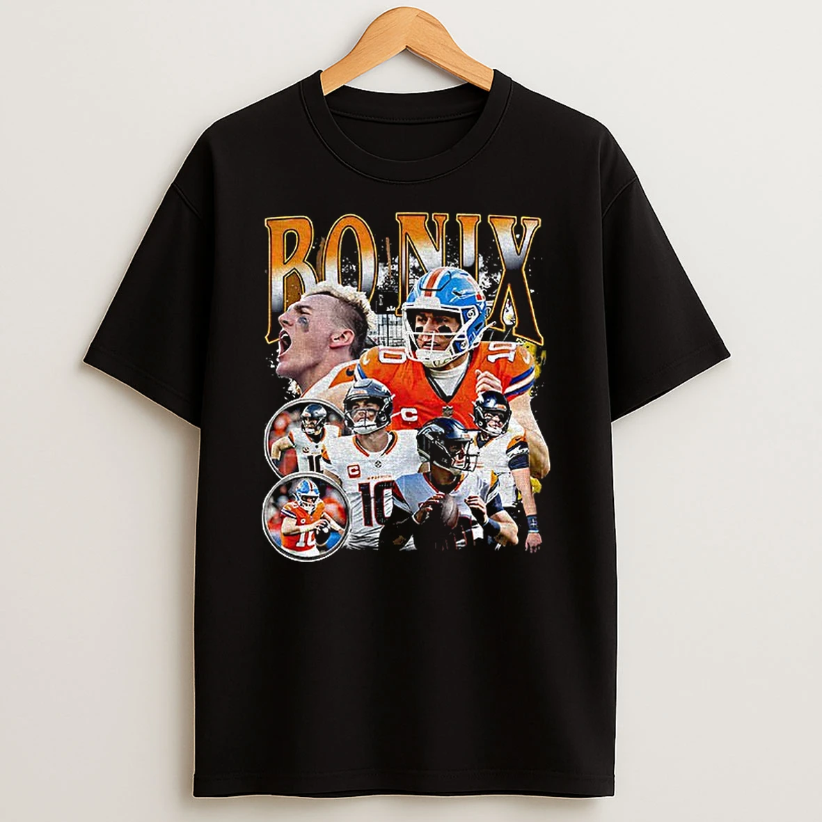 Bo Nix Denver Broncos Bootleg Football Fans T Shirt