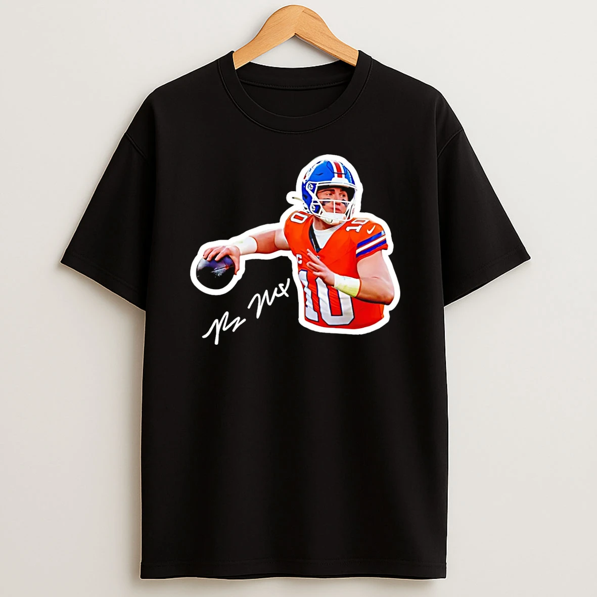 Bo Nix Denver Broncos Signature Graphic T Shirt