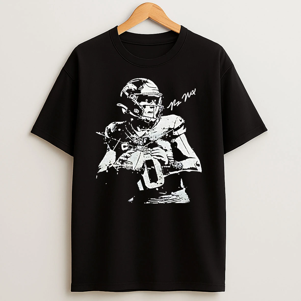 Bo Nix Denver Broncos Signature Vinatge 25 T Shirt