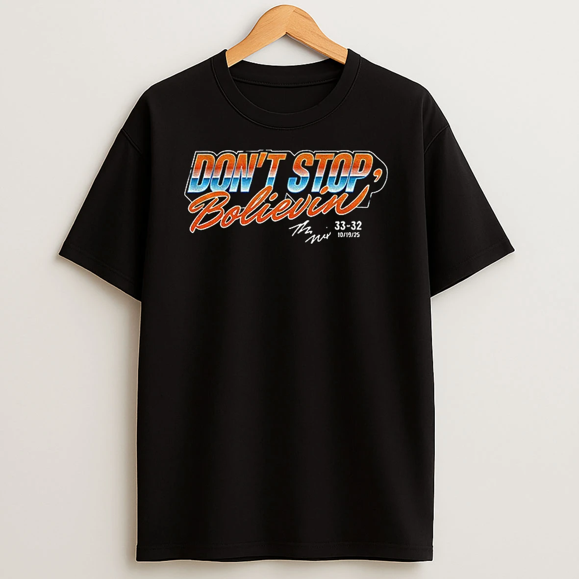 Bo Nix Dont Stop Believin Denver Broncos Football Nfl Signature T Shirt