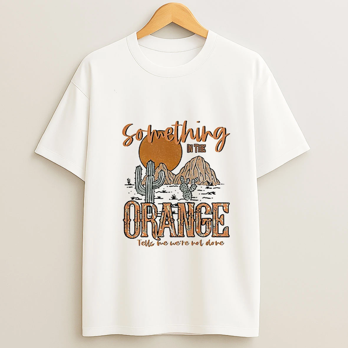Boho Cow Skull Something In The Orange T Shirt