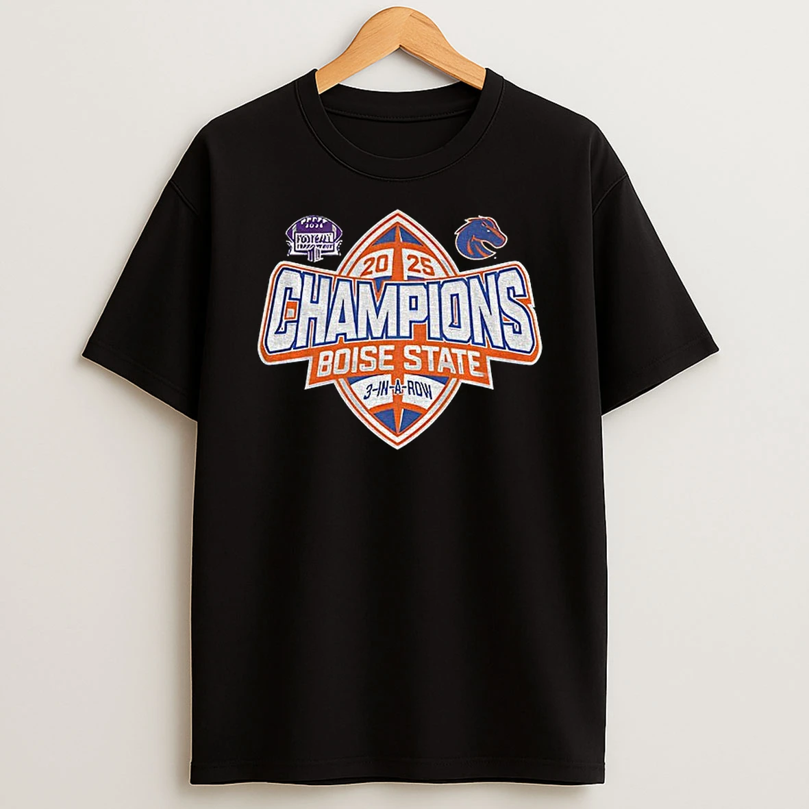 Boise State Broncos 2025 Mountain West Champions 3 In A Row T Shirt
