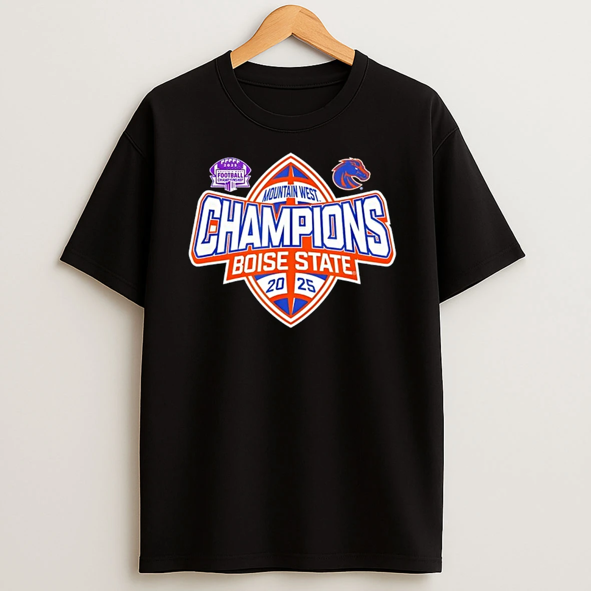 Boise State Broncos Mountain West Champs 2025 Football T Shirt