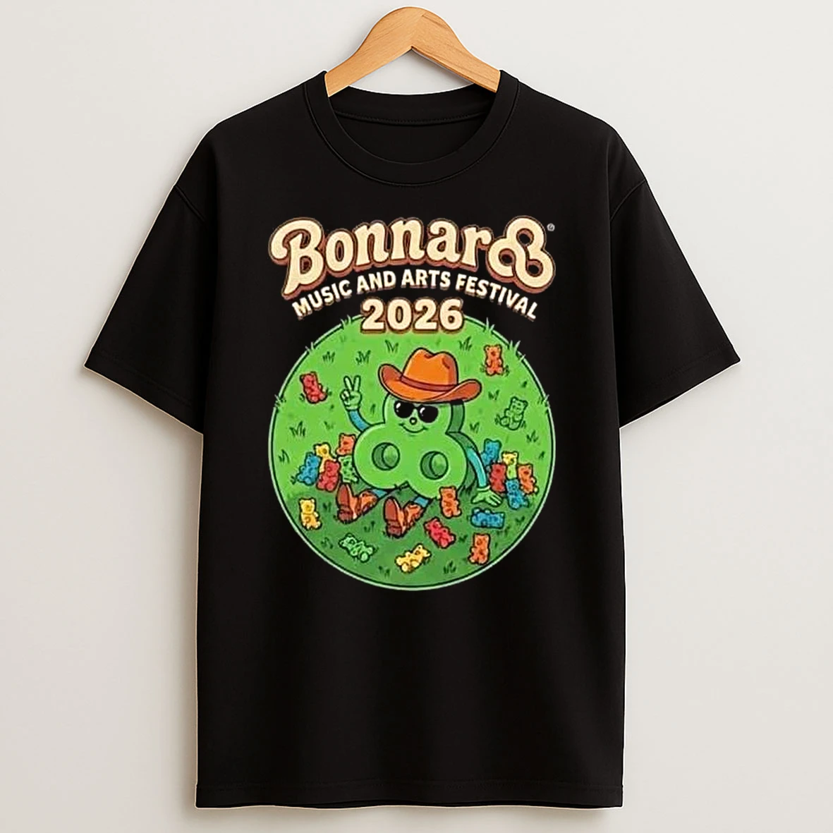 Bonnaroo Music And Arts Festival 2026 On 11 14 June 2026 At Manchester Tennessee Mascot T Shirt