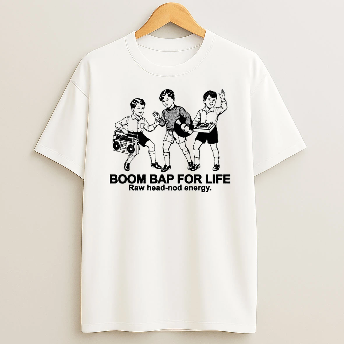 Boom Bap For Life Raw Head Nod Energy T Shirt