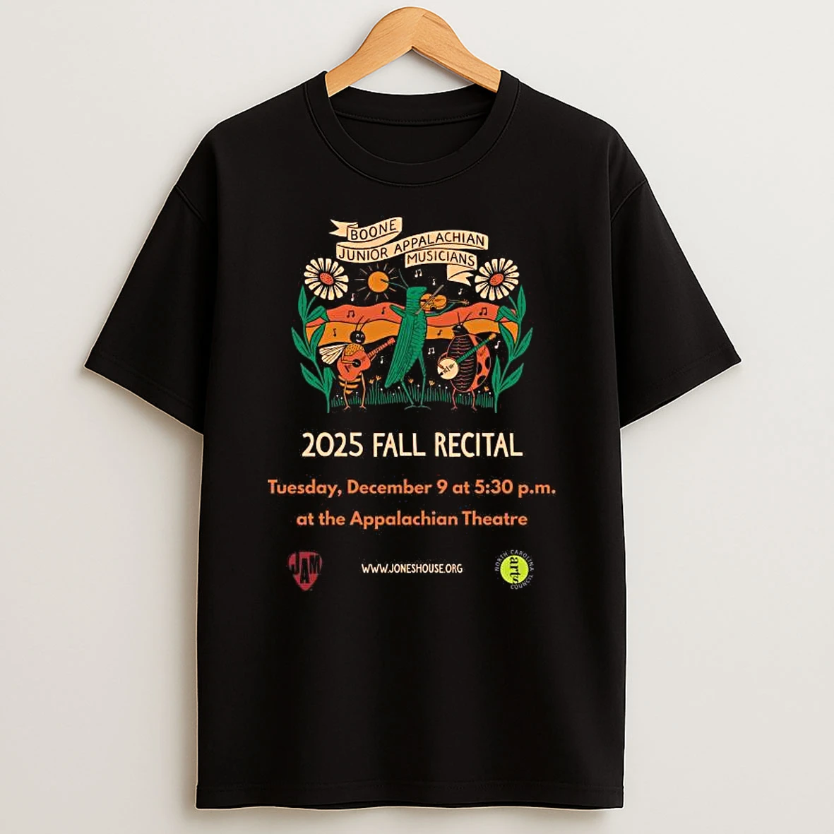 Boone Junior Appalachian Musicians 2025 Fall Recital T Shirt