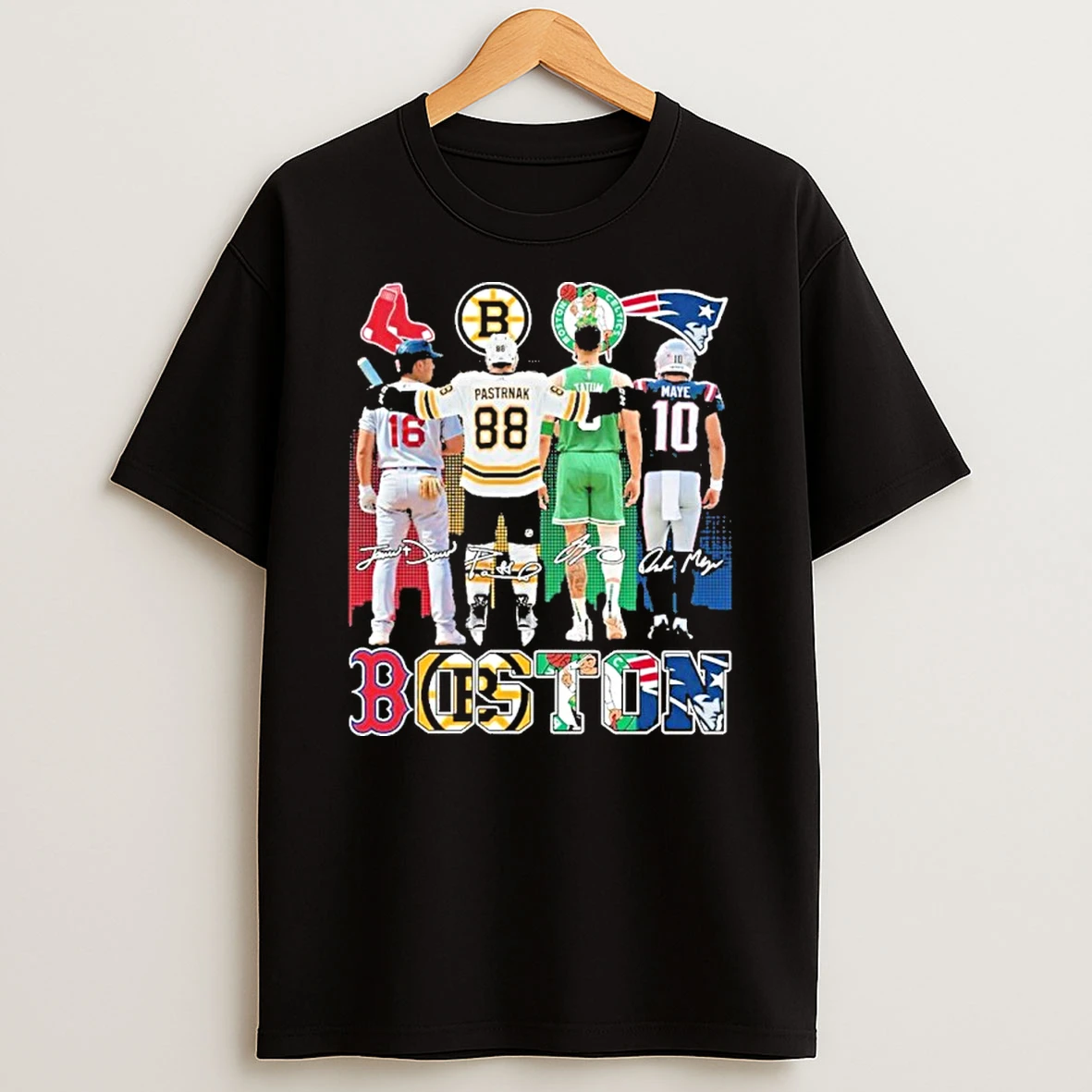 Boston Pastrnak 16 88 Tatum Maye Player Signature T Shirt