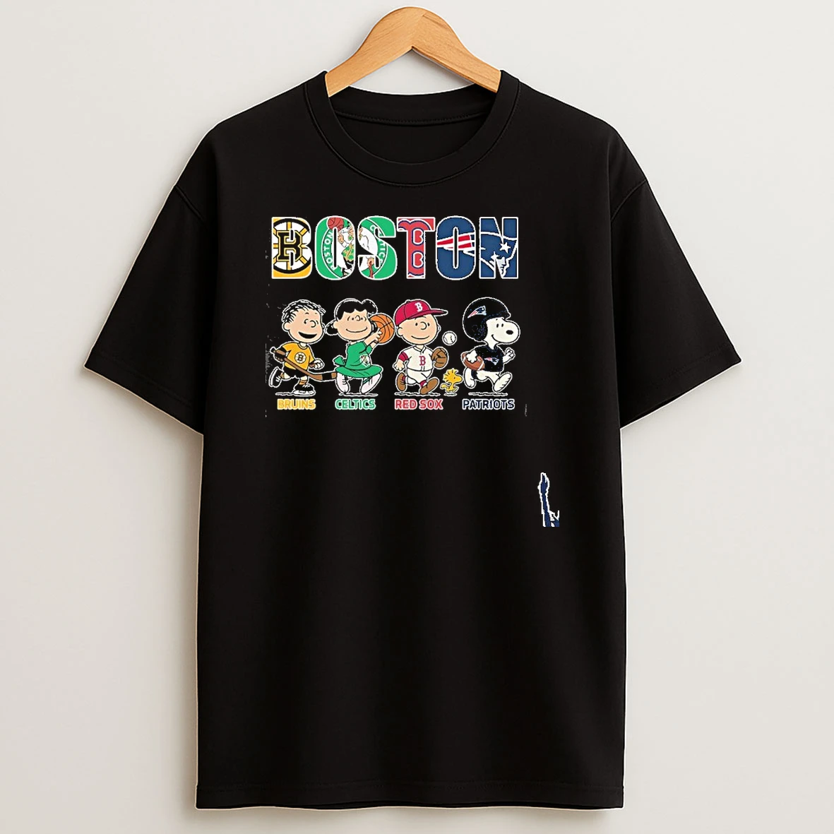 Boston Peanuts Bruins Celtics Red Sox Patriots T Shirt