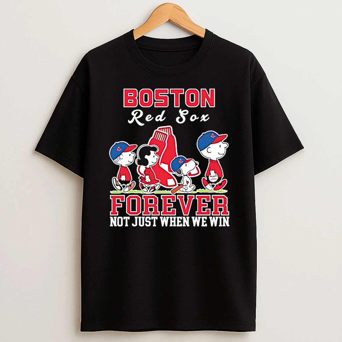 Boston Red Sox Peanuts Forever Not Just When We Win T Shirt