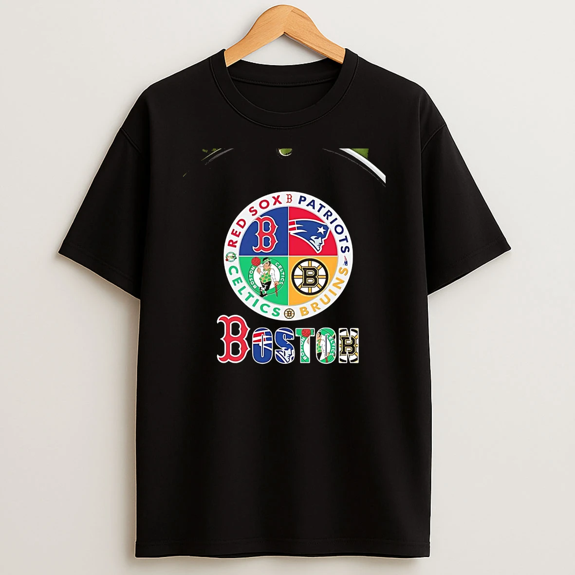Boston Sports Teams Logo Red Sox Patriots Celtics Bruins Chriast T Shirt