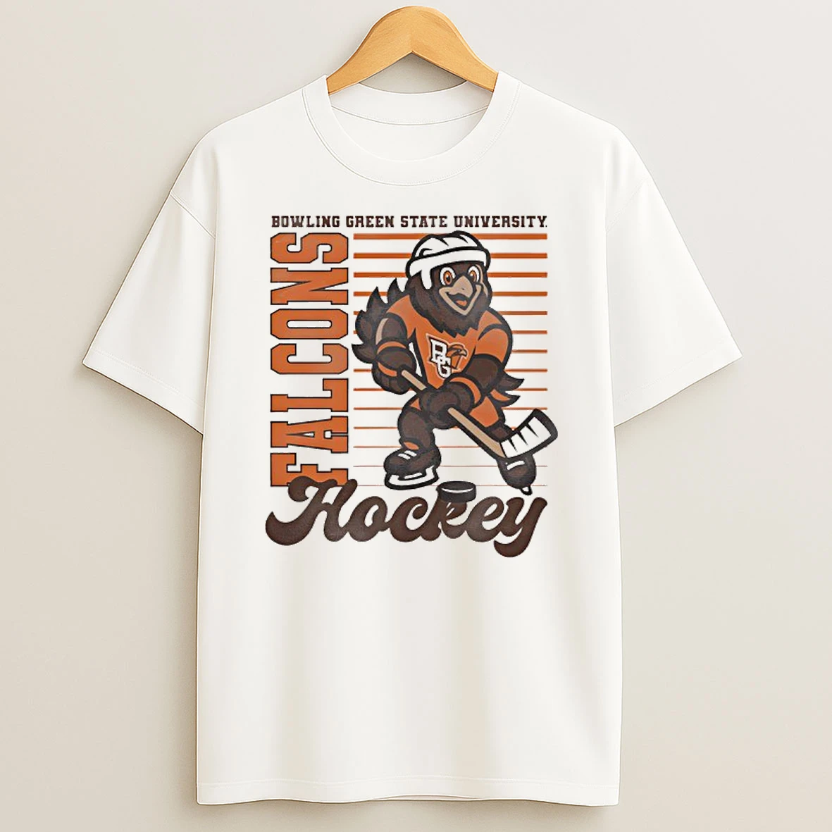 Bowling Green State University Freddy Falcon Hockey T Shirt