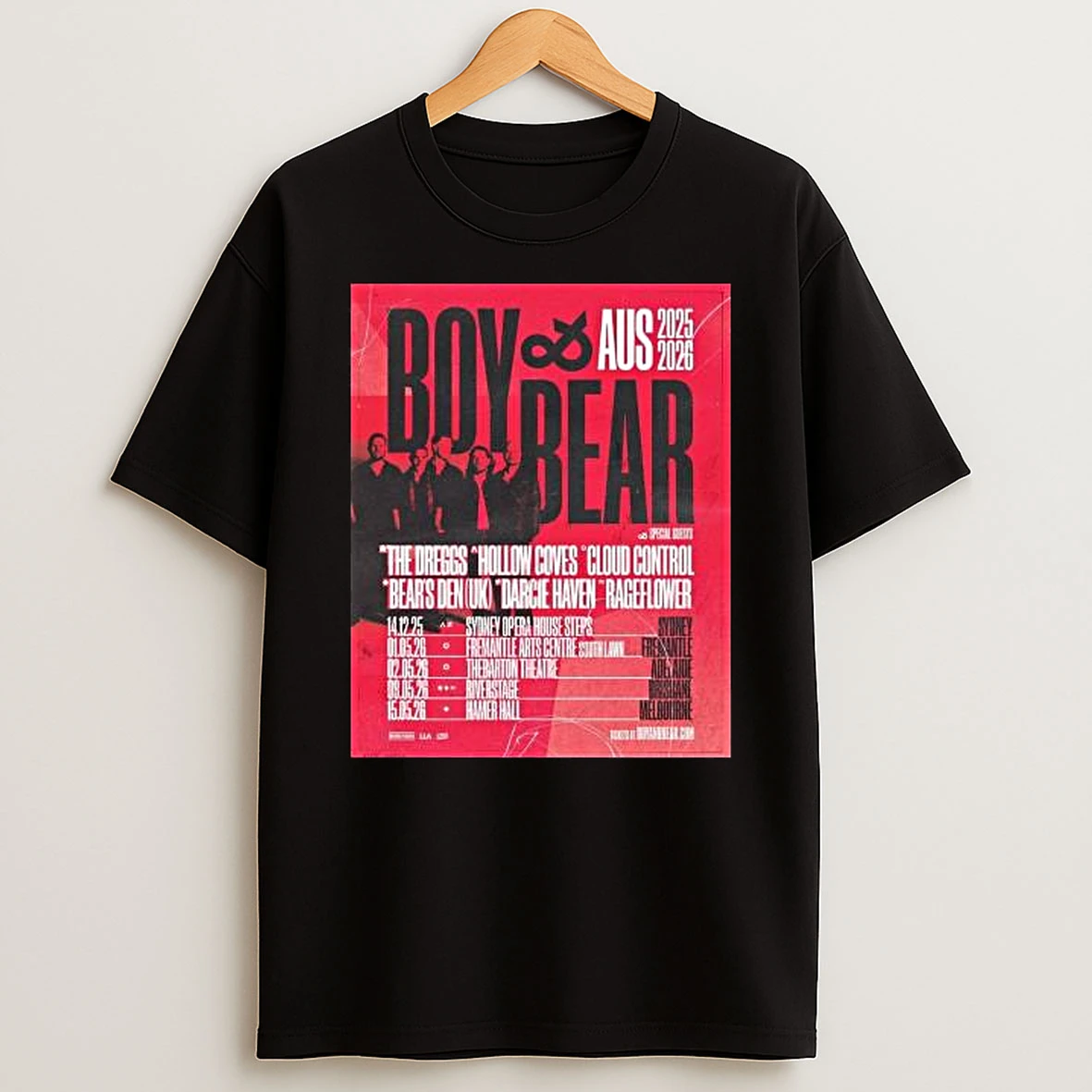 Boy Bear Tour Australia 2026 T Shirt