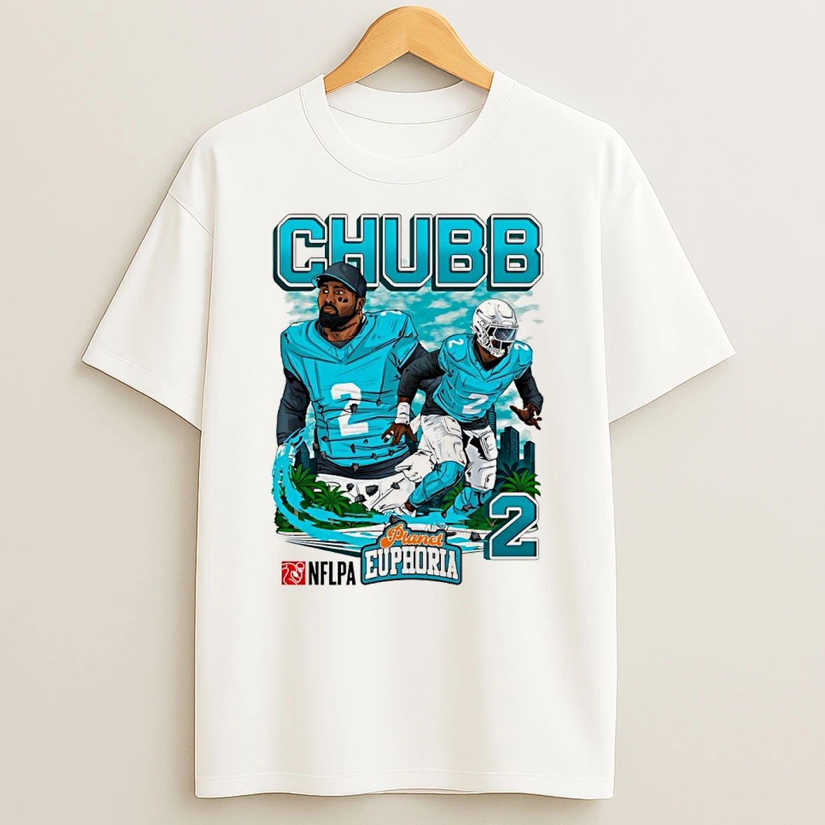 Bradley Chubb 2 Miami Dolphins Football Comic Circle T Shirt
