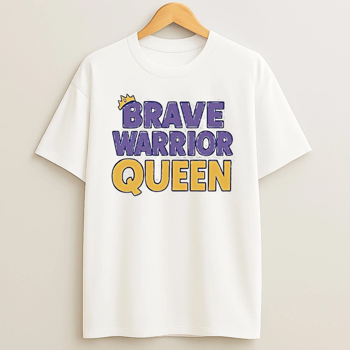 Brave Warrior Queen Crown Graphic T Shirt