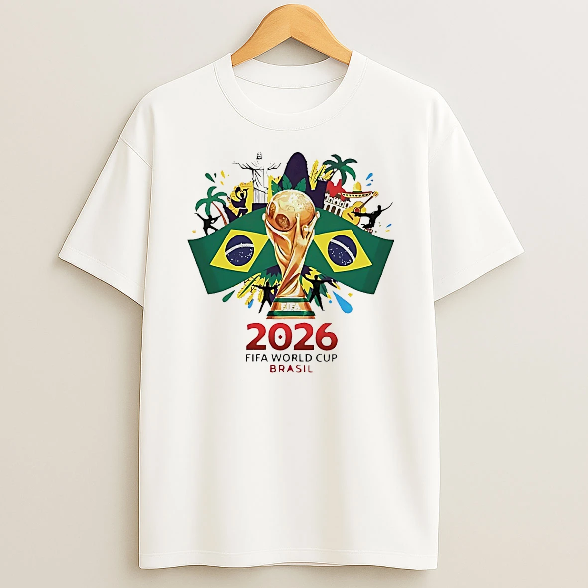 Brazil Fifa World Cup 2026 Trophy Graphic T Shirt