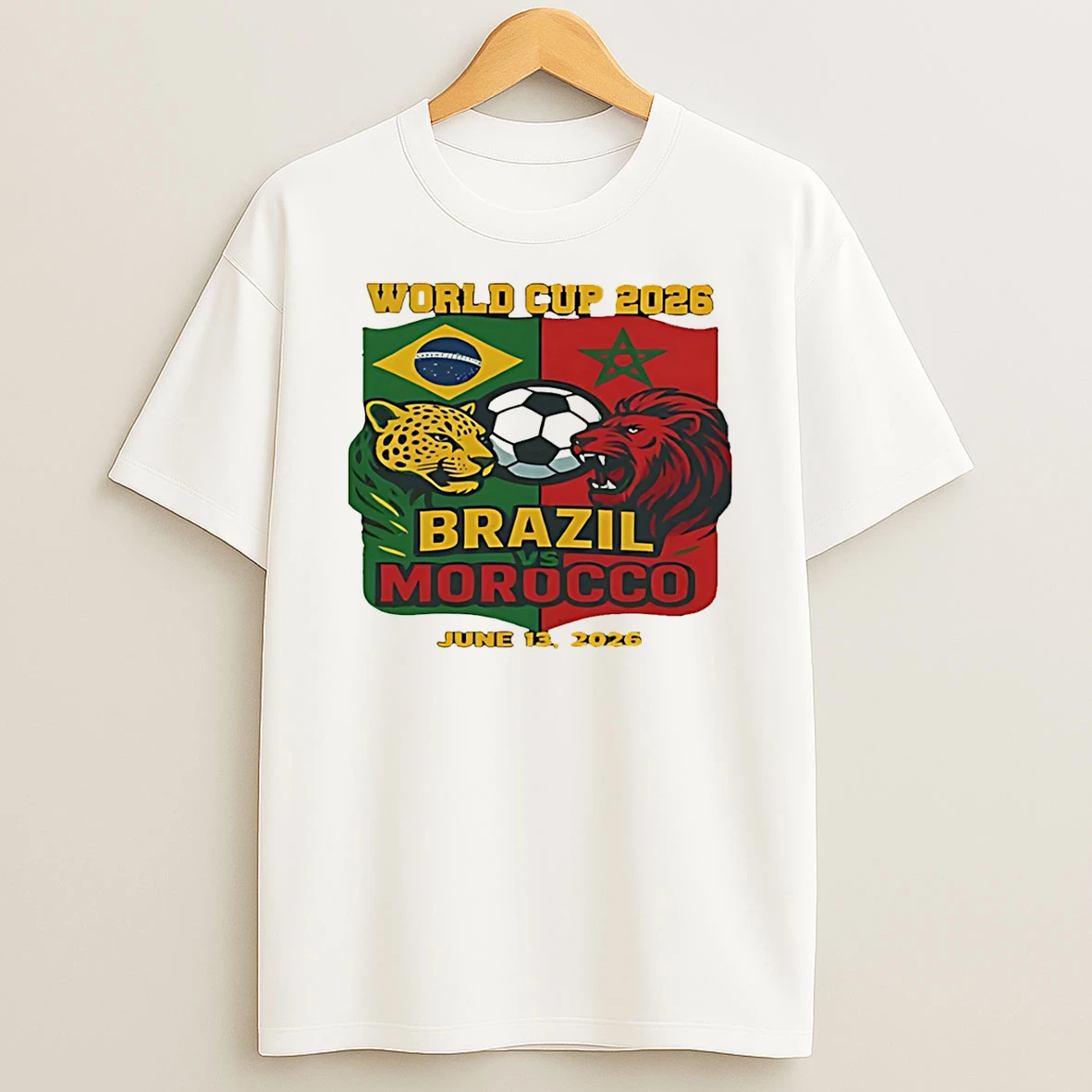 Brazil Vs Morocco World Cup 2026 T Shirt