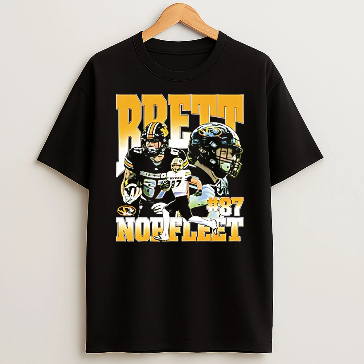 Brett Norfleet Mizzou Tigers Player Collage T Shirt
