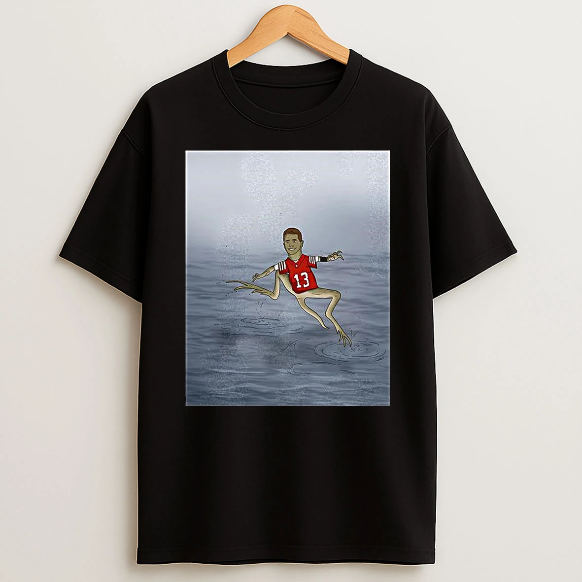 Brock Purdy Jesus Christ Lizard Running On Water T Shirt