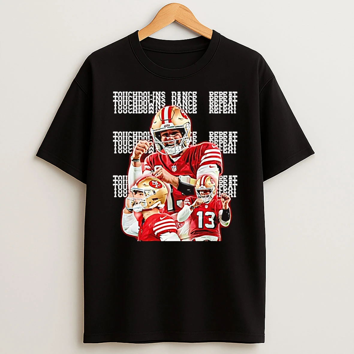 Brock Purdy San Francisco 49ers Touchdown Dance Repeat Graphic T Shirt
