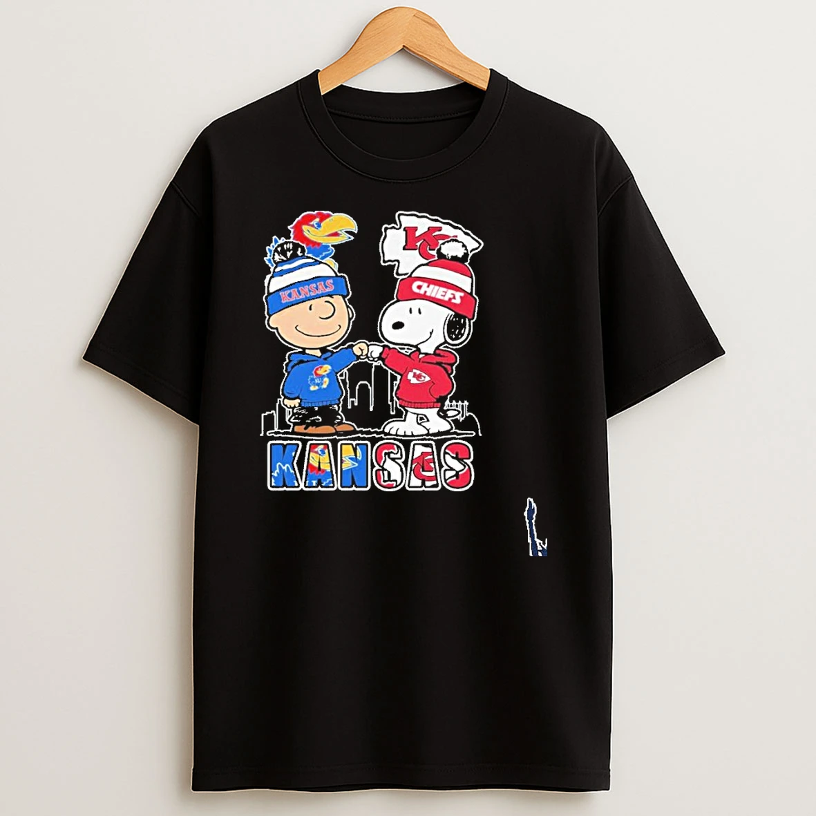 Brown Kansas And Snoopy Chiefs City Logo T Shirt