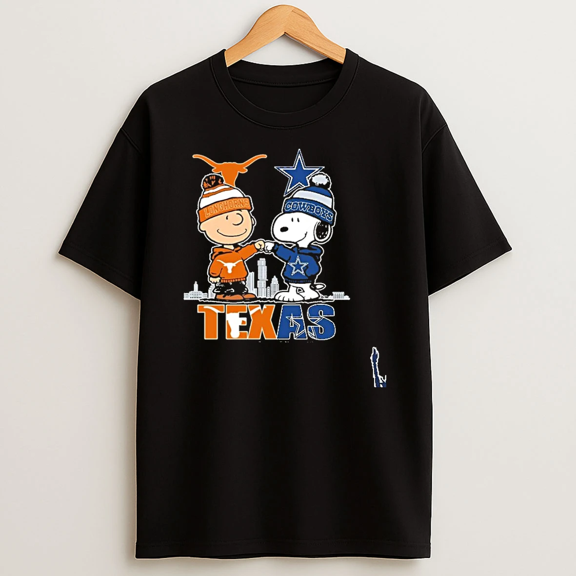 Brown Longhorns X Snoopy Cowboys Logo City T Shirt