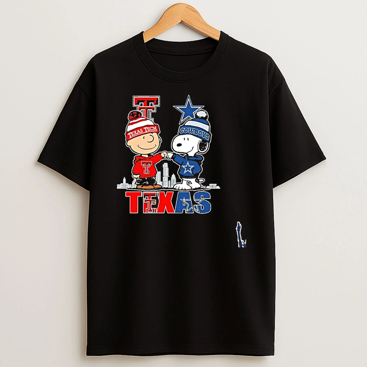 Brown Texas Tech X Snoopy Cowboys Logo City T Shirt