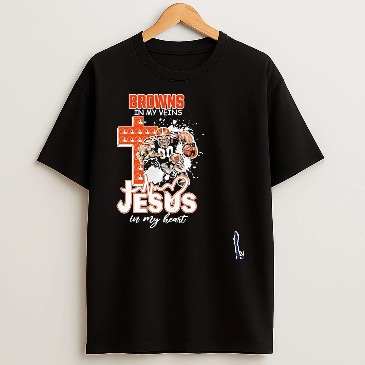 Browns In My Veins Jesus Mascot In My Heart Mascots T Shirt