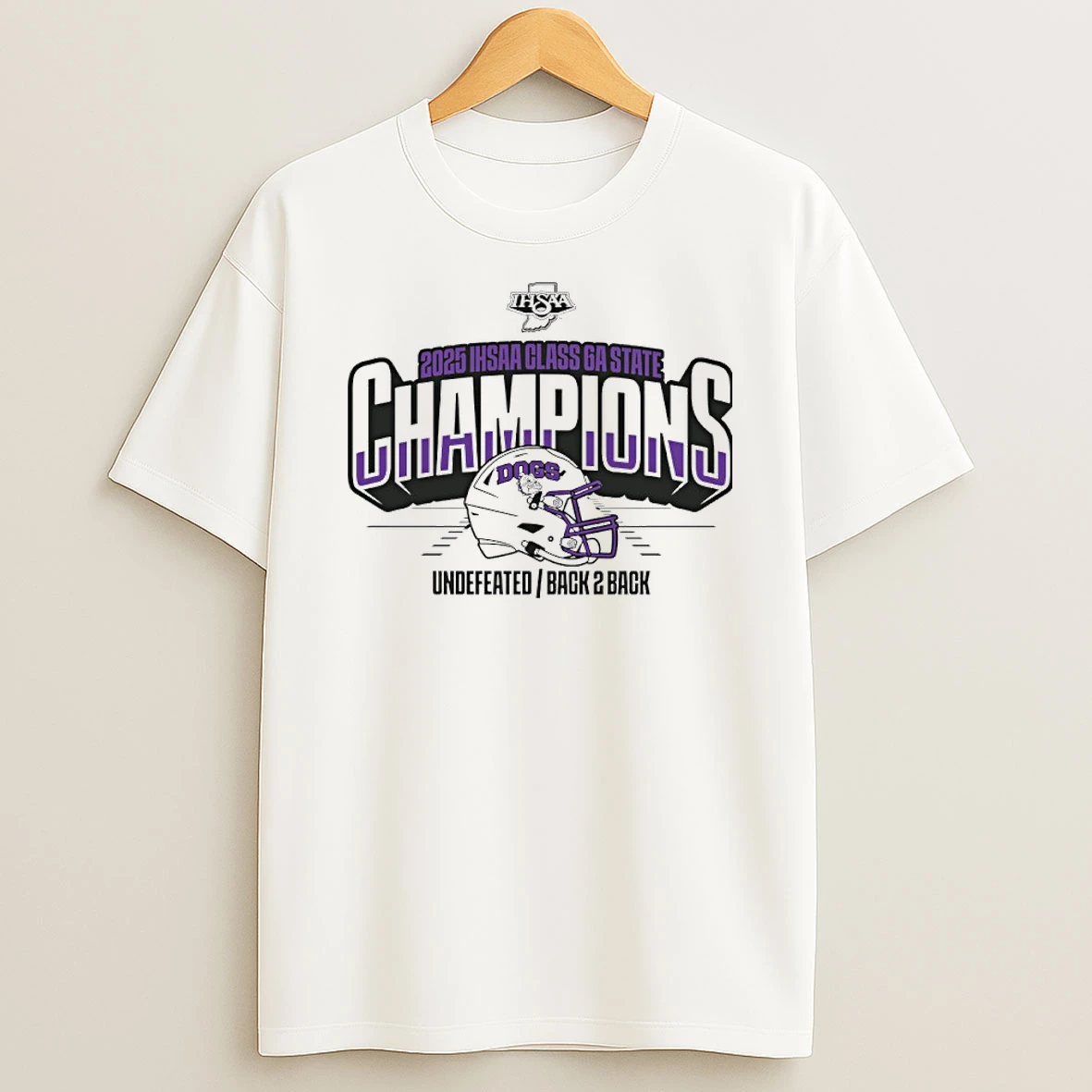 Brownsburg High School Back 2 Back 2025 Ihsaa Football Class 6a State Champions T Shirt