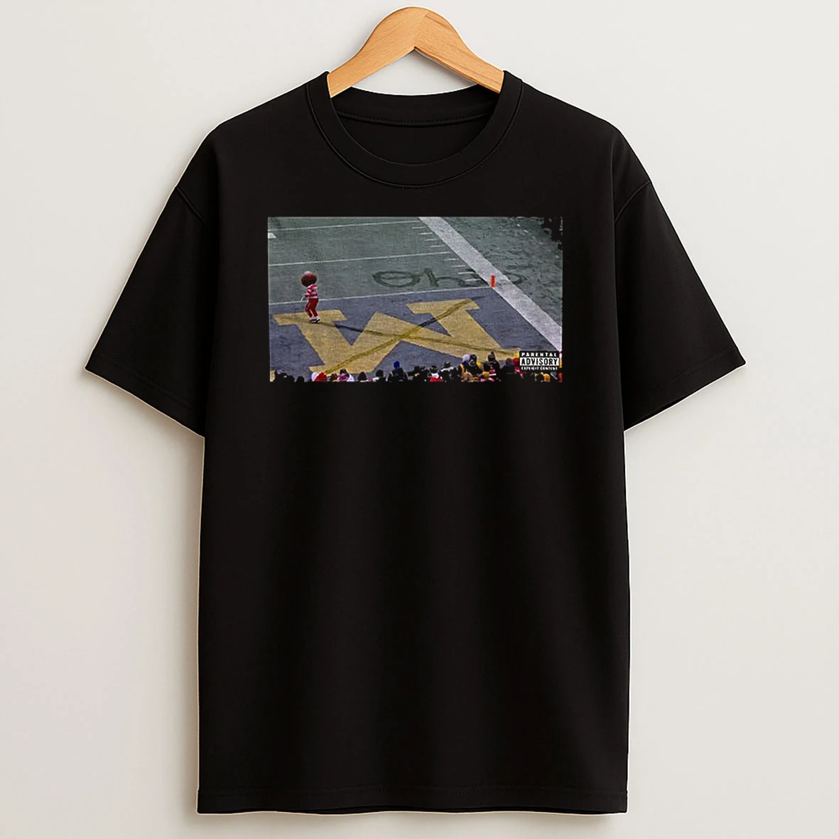 Brutus Buckeye Ohio Snow Brutus Crosses Out Michigan T Shirt