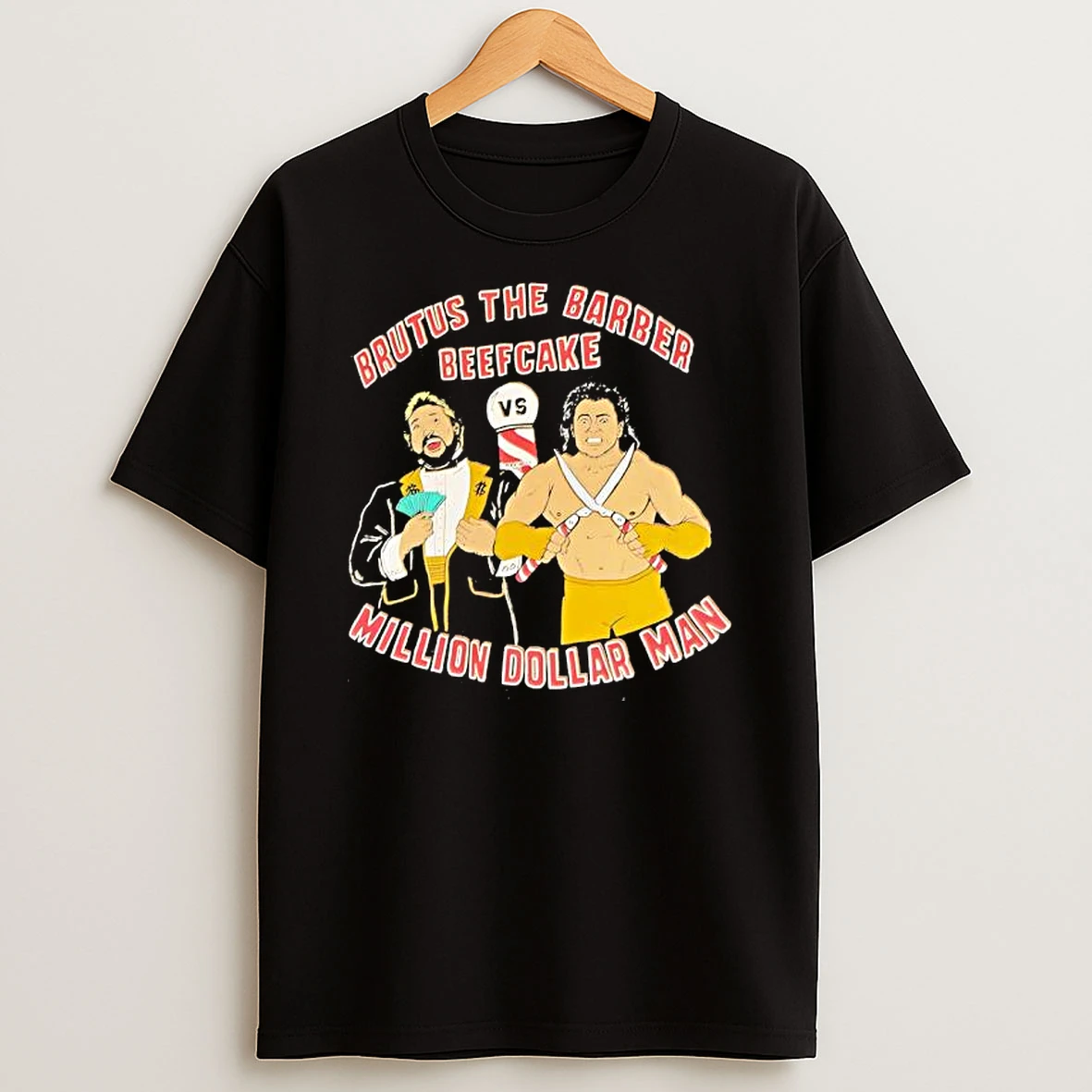 Brutus The Barber Beefcake Vs Million Dollar Man Ted Dibiase Graphic T Shirt