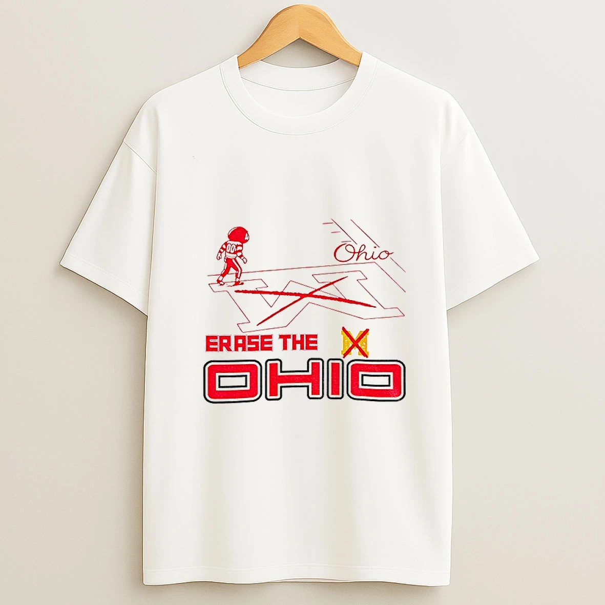 Brutus Snow Ohio State Buckeyes Erase The M Michigan Game Day T Shirt