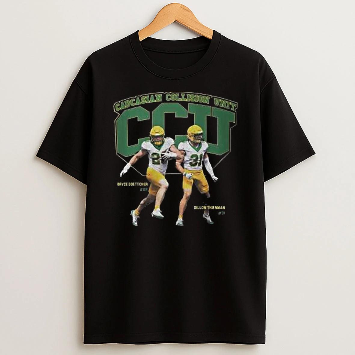 Bryce Boettcher And Dillon Thieneman Oregon Ducks Caucasian Collision Unit Ccu T Shirt