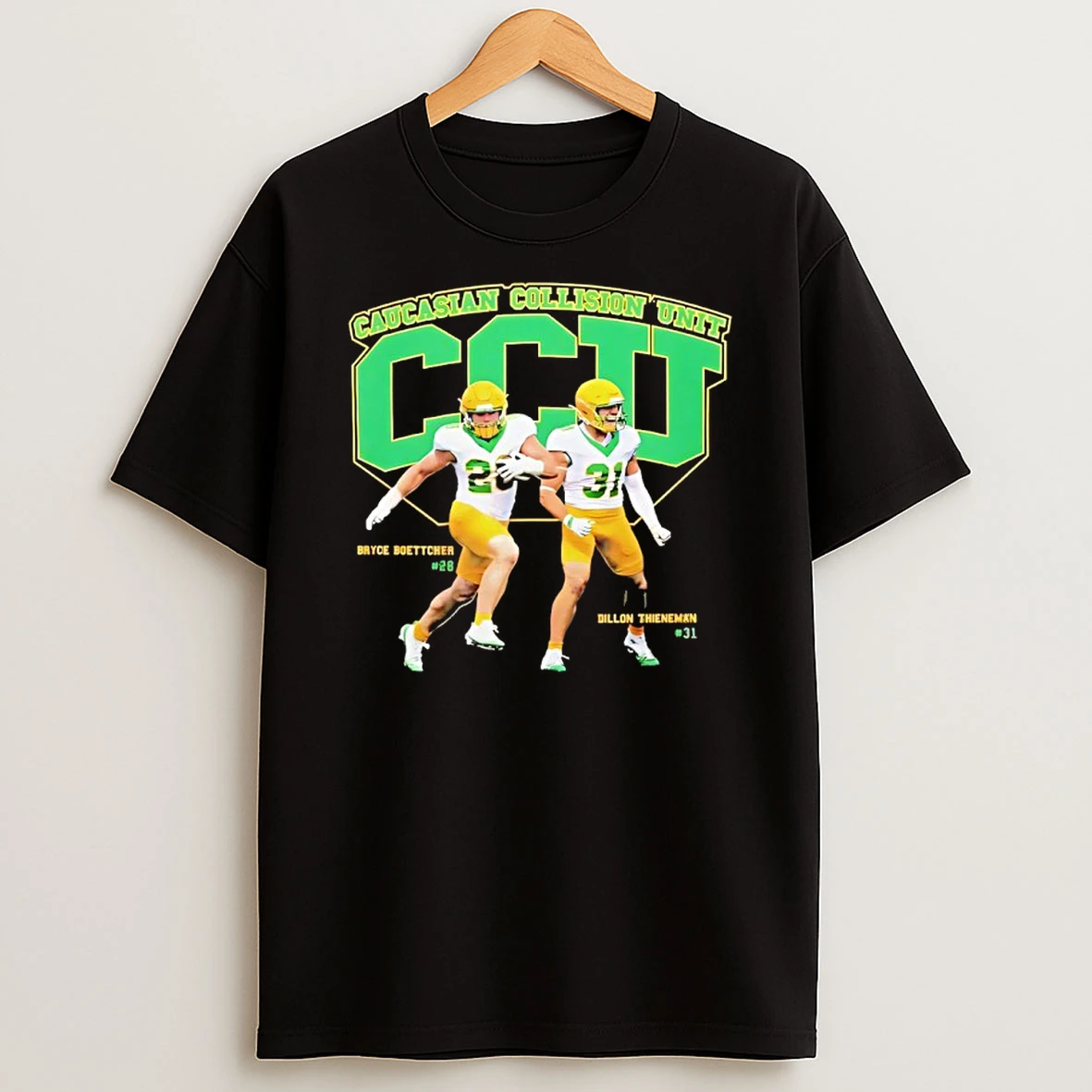 Bryce Boettcher And Dillon Thieneman Wearing Ccu Caucasian Collision Unit T Shirt
