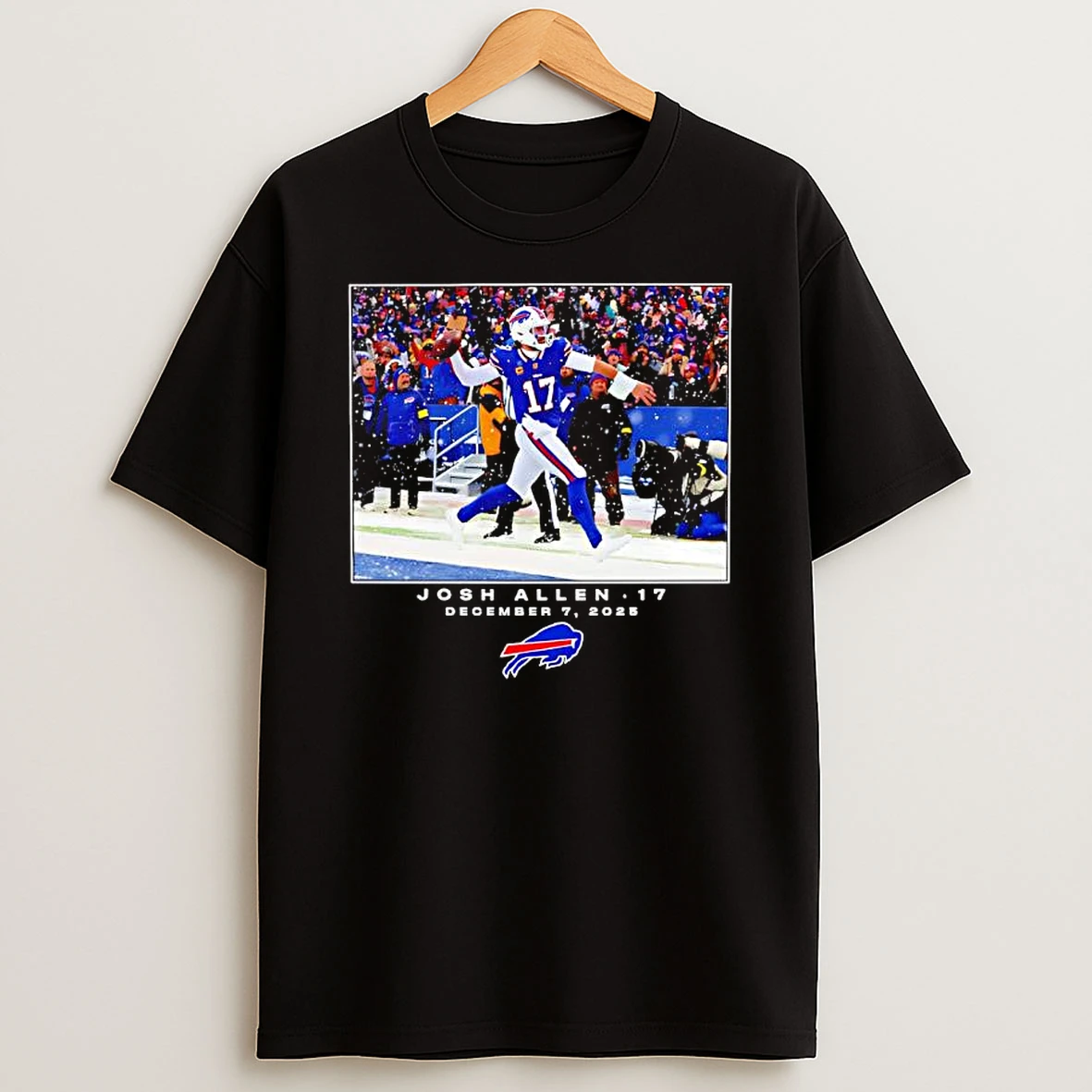Buffalo Bills Josh Allen December 7th 2025 Nfl Flash Features T Shirt