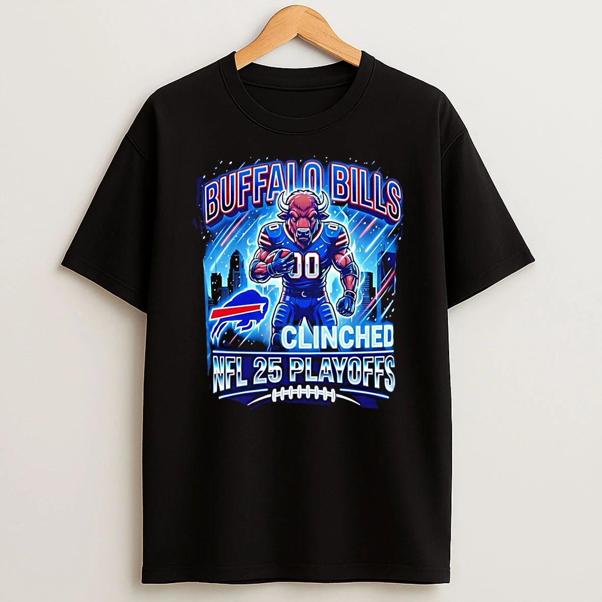 Buffalo Bills Nfl 2025 Playoff Football Mascot T Shirt