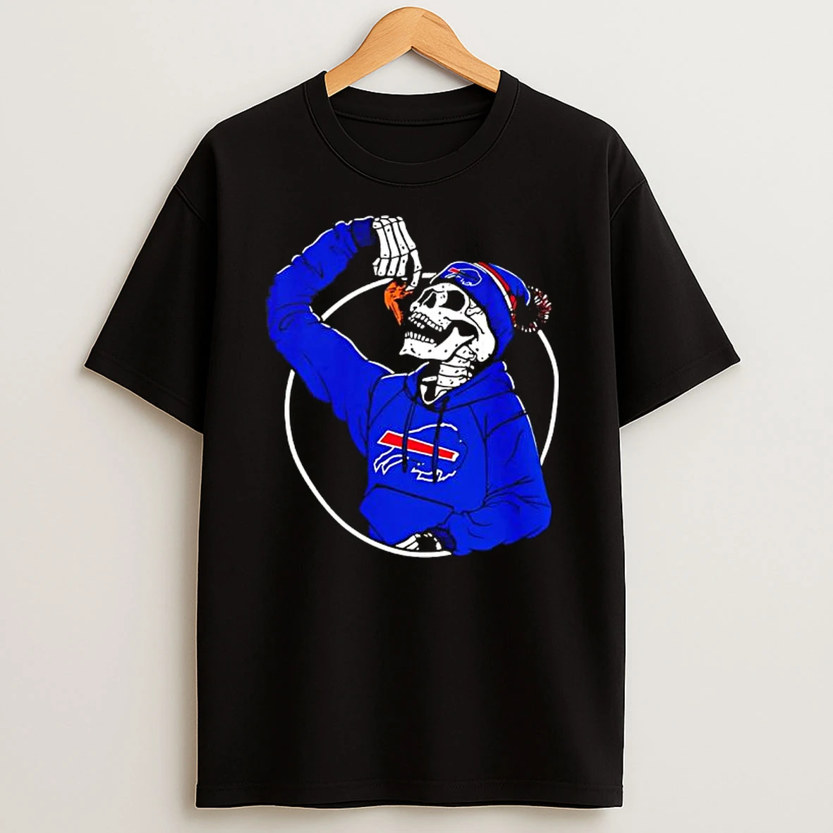 Buffalo Bills Skeleton Halloween Nfl Team Logo T Shirt