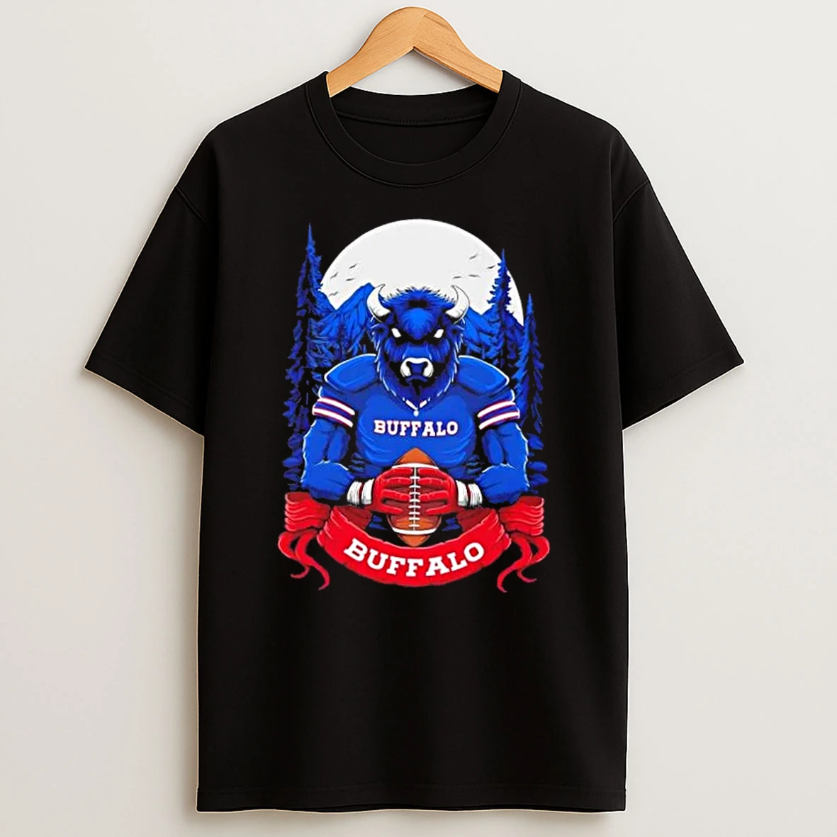 Buffalo Bills Football Mascot Hug The Ball T Shirt