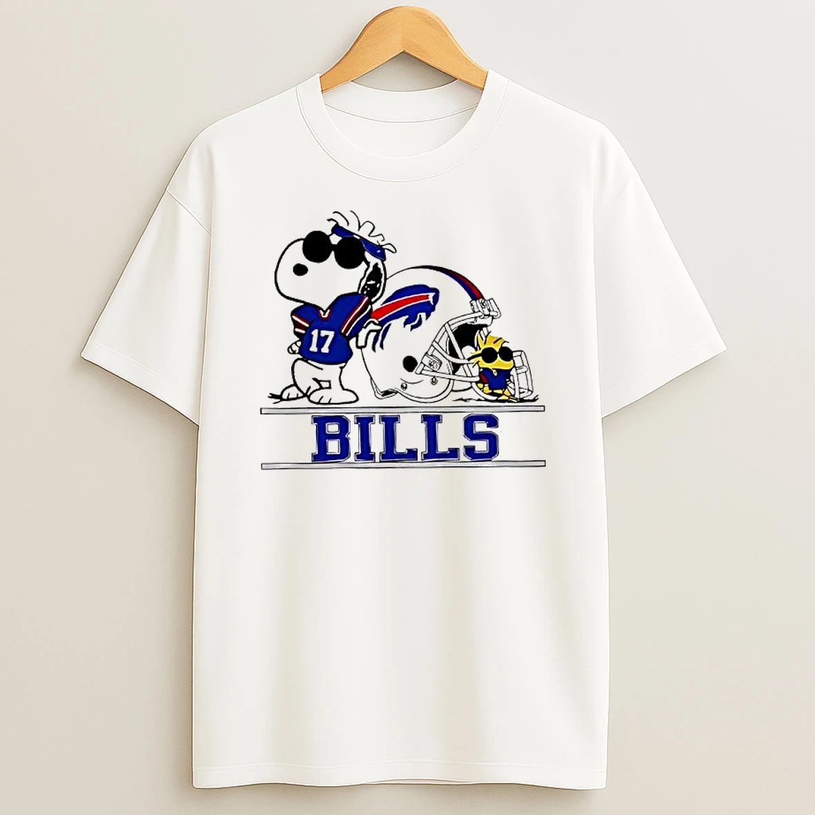Buffalo Bills With Snoopy And Woodstock Joe Cool Football T Shirt
