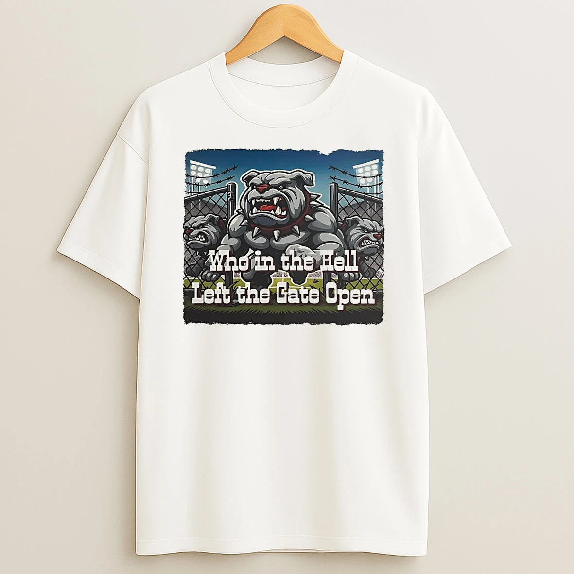 Bulldogs Baseball Who In The Hell Left The Gate Open T Shirt