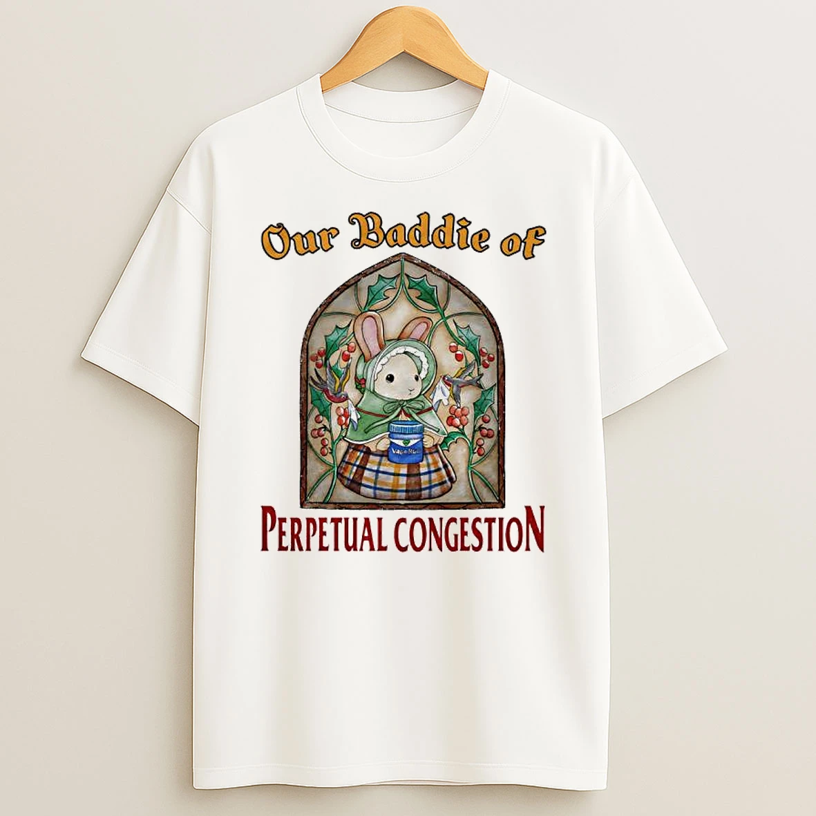 Bunny Our Baddie Of Perpetual Congestion Peachcatprints T Shirt